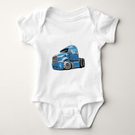Peterbilt Lt Blue Truck Romper (Voorkant)