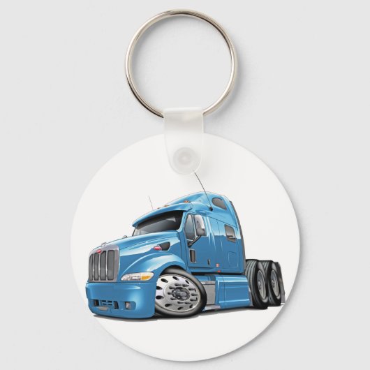 Peterbilt Lt Blue Truck Sleutelhanger (Voorkant)