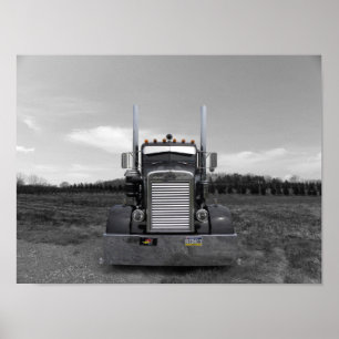 Peterbilt Needle Nose b/w poster
