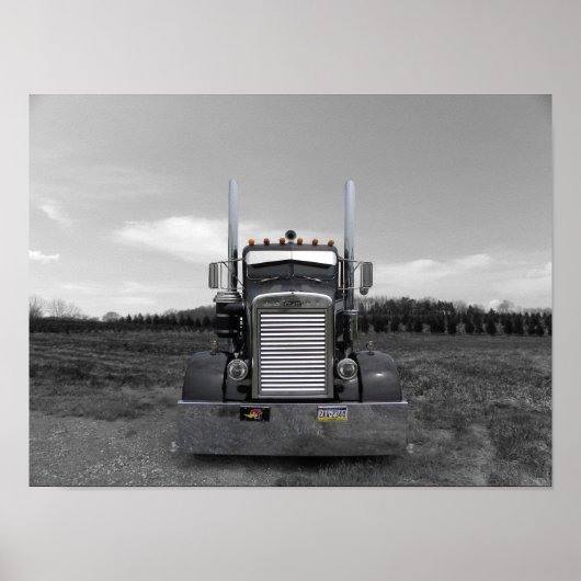 Peterbilt Needle Nose b/w poster (Voorkant)