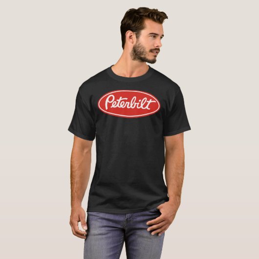 Peterbilt Truck Logo Redwhite Essential T-Shirt (Voorkant volledig)