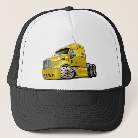Peterbilt Yellow Truck Trucker Pet (Voorkant)