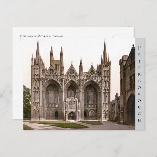 Peterborough Cathedral, Engeland (1900) Briefkaart (Voorkant / Achterkant)