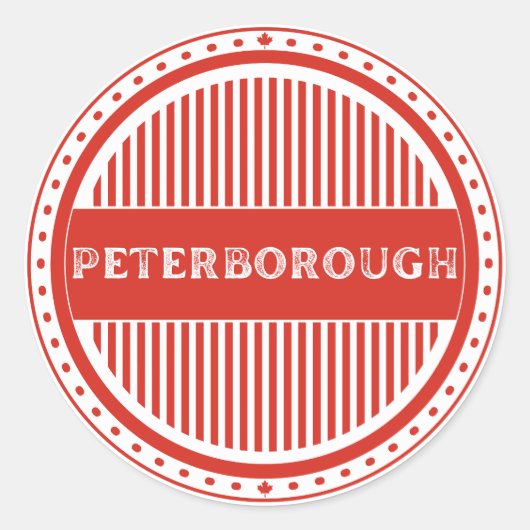 Peterborough City Pride Embleem – Canadese Identit Ronde Sticker (Voorkant)