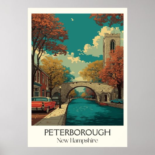 Peterborough New Hampshire-brug Poster (Voorkant)