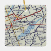 Peterborough ON  Map Keramisch Ornament (Voorkant)