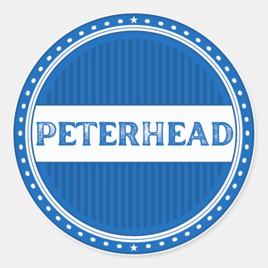 Peterhead City Pride Emblem – Schotse identiteit Ronde Sticker (Voorkant)