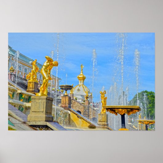 Peterhof Gouden Standbeelden, Rusland Poster (Voorkant)