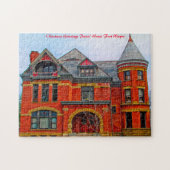Peters House Fort Wayne - kerstgroeten Legpuzzel (Horizontaal)