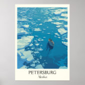 Petersburg Alaska Ice Floes Water Poster (Voorkant)