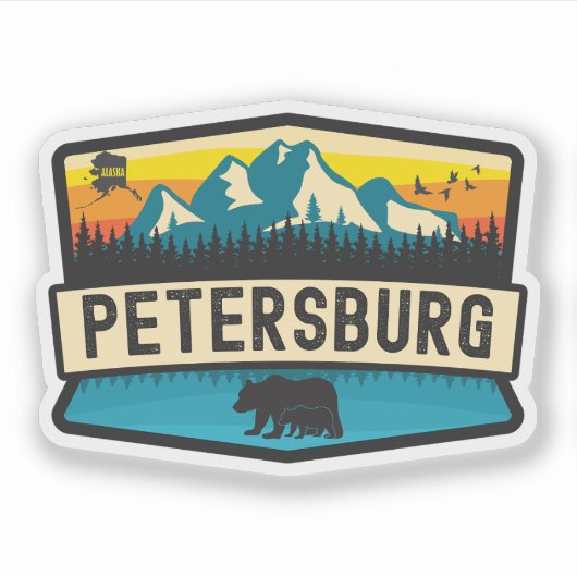 Petersburg, Alaska Sticker (Voorkant)
