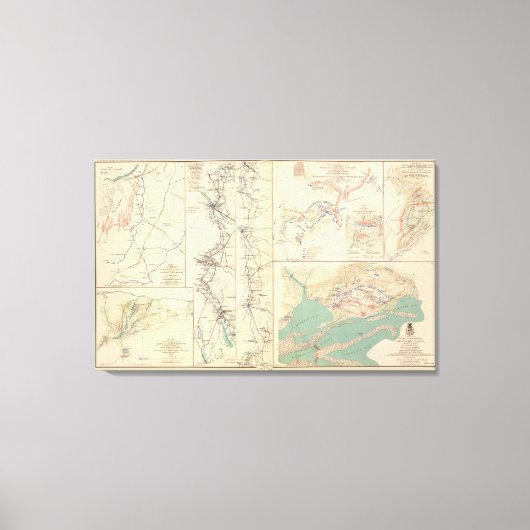 Petersburg enviroons Bentonville Carolinas Canvas Afdruk (Voorkant)