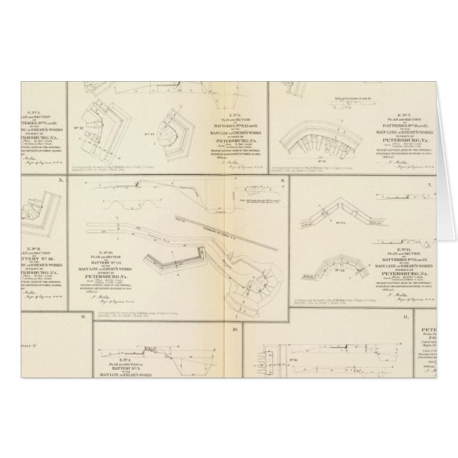 Petersburg, Va-batterijen, beleg (Voorkant Horizontaal)