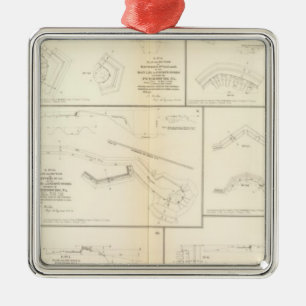 Petersburg, Va-batterijen, beleg Metalen Ornament