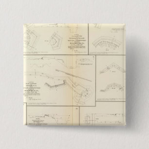 Petersburg, Va-batterijen, beleg Vierkante Button 5,1 Cm