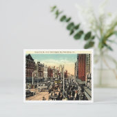 Petersburg VA, Sycamore St Uitzicht, jaren 1920 Vi Briefkaart (Staand voorkant)