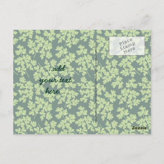 peterselie briefkaart (Achterkant)