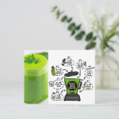 peterselie groene gladde recept briefkaart (Staand voorkant)