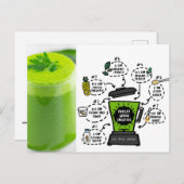 peterselie groene gladde recept briefkaart (Voorkant / Achterkant)