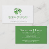 Peterselie kruid boerderij groen toeleveranciers v visitekaartje (Voorkant / Achterkant)