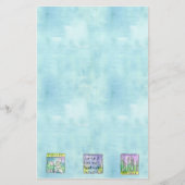 Peterselie Kruiden Tuin Illustratie Blauwe Waterve Briefpapier (Voorkant)