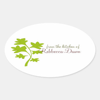 peterselie ovale sticker
