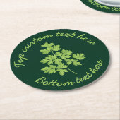 peterselie ronde kartonnen onderzetter (Gebogen)