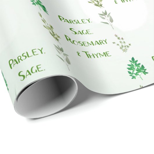Peterselie Sage Rosemary & Thyme Design Cadeaupapier (Rol Hoek)