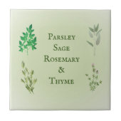 Peterselie Sage Rosemary Thyme Herbal Ceramic Tege Tegeltje (Voorkant)
