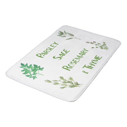 Peterselie Sage Rosemary Thyme Herbal Design Mat (Gekanteld)