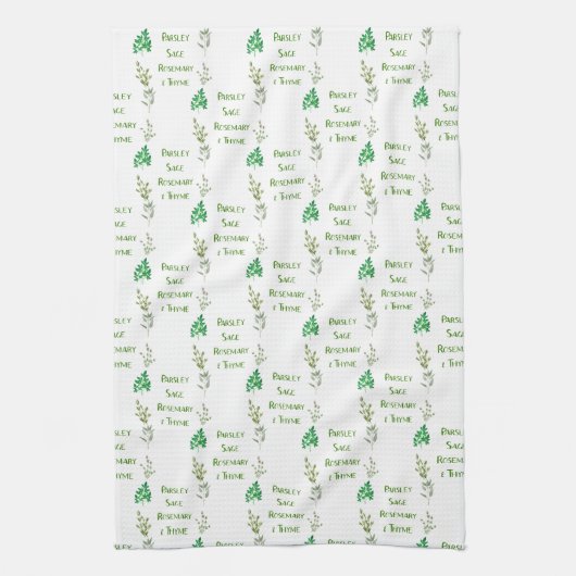 Peterselie Sage Rosemary Thyme Herbal Design Theedoek (Verticaal)