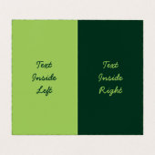 Peterselie verticaal visitekaartje (Binnenkant ongevouwen)