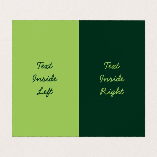 Peterselie verticaal visitekaartje (Binnenkant ongevouwen)