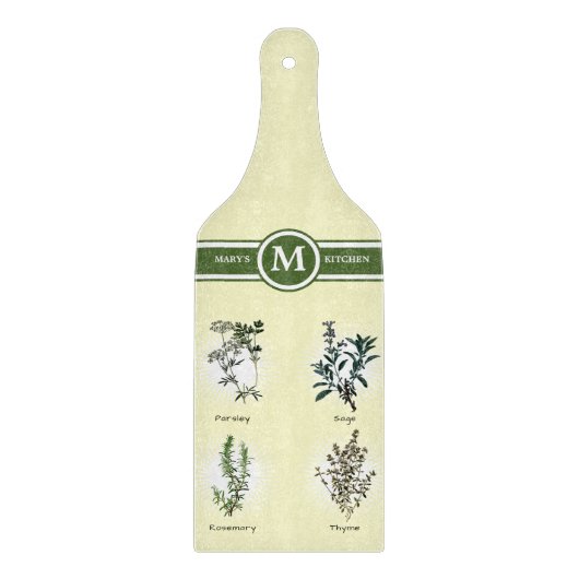 Petersely Sage Rosemary & Thyme Herbs Snijplank (Voorkant)