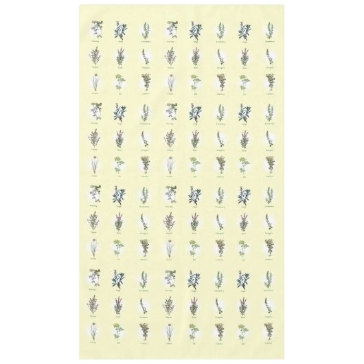 Petersely Sage Rosemary & Thyme Herbs Tafelkleed (Voorkant)