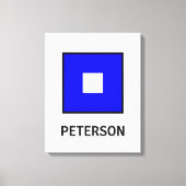 Peterson achternaam nautische vlag canvas afdruk (Voorkant)