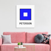 Peterson achternaam nautische vlag canvas afdruk (Insitu (Woonkamer))