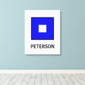 Peterson achternaam nautische vlag canvas afdruk (Insitu (Houten vloer))