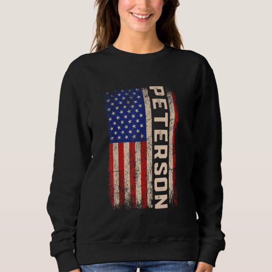 Peterson achternaam Shirt Peterson naam American F (Voorkant)