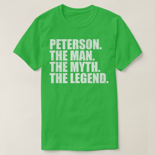 PetersonPeterson Achternaam Peterson Pe T-shirt (Design voorkant)