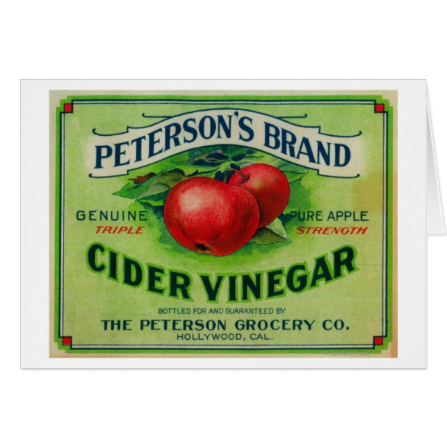 Peterson's etiket van cider-azijn (Voorkant Horizontaal)