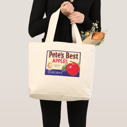 PETES BEST APPLES GROTE TOTE BAG (Voorkant (product))