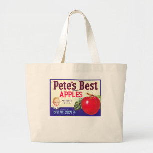 PETES BEST APPLES GROTE TOTE BAG