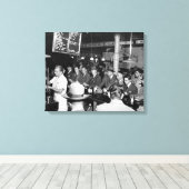 Pete's Lunch Counter, 1950 Canvas Afdruk (Insitu (Houten vloer))
