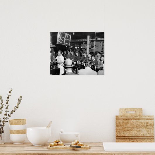 Pete's Lunch Counter, 1950. foto Poster (Keuken)