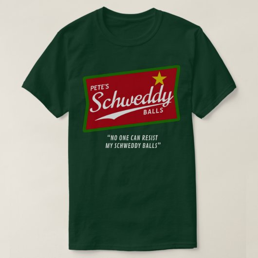 Petes Schweddy Balls Kerstmis T-shirt (Design voorkant)
