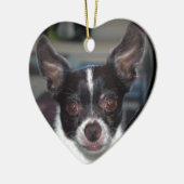 Petey de Chihuahua Keramisch Ornament (Links)