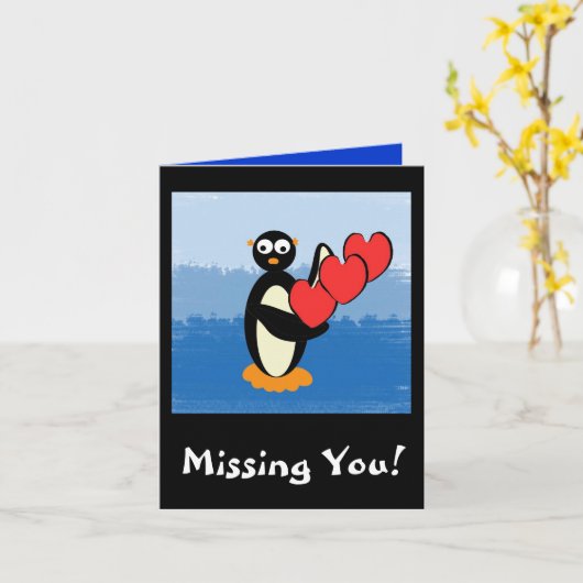 Peteycard Design, Missing You! Kaart (Gele Bloem)