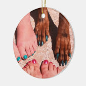 Peticure - Pedicure Spa Day Keramisch Ornament (Links)