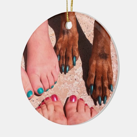 Peticure - Pedicure Spa Day Keramisch Ornament (Links)